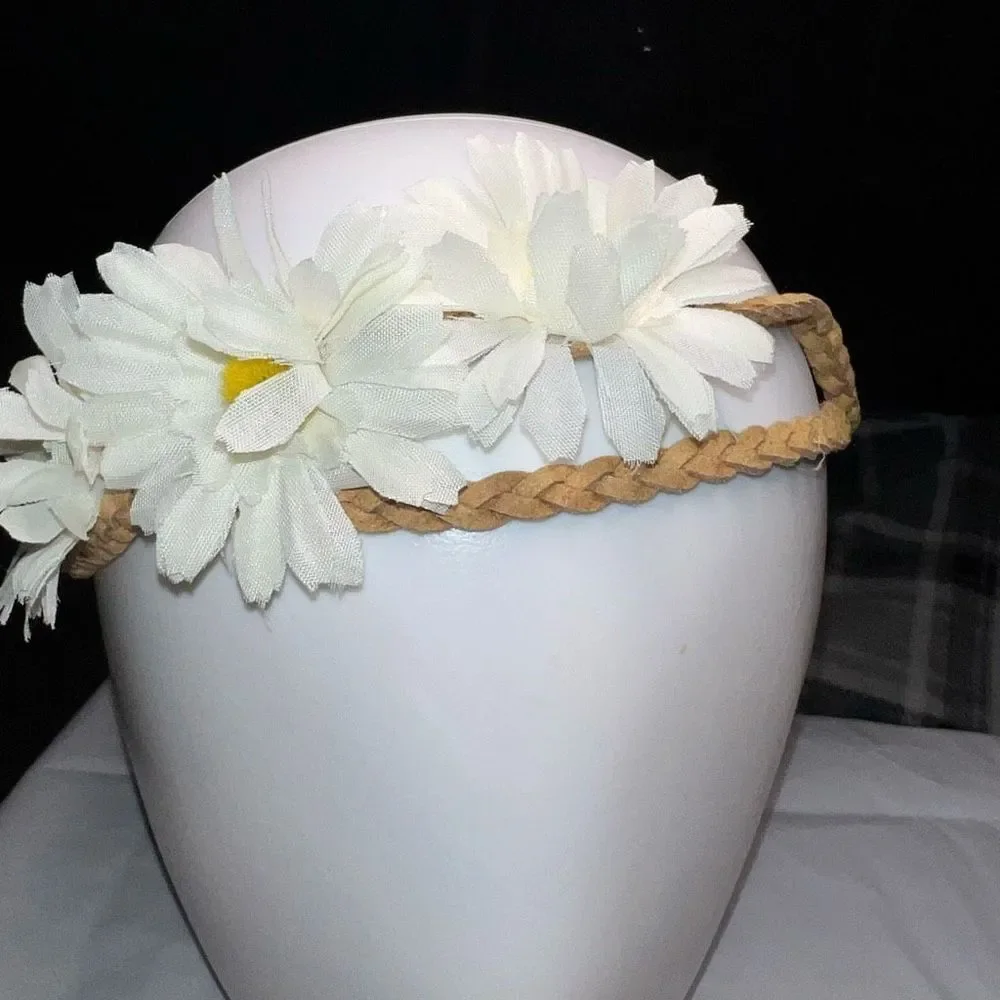G by Gennaro Double Braided Suede and Daisy Headband